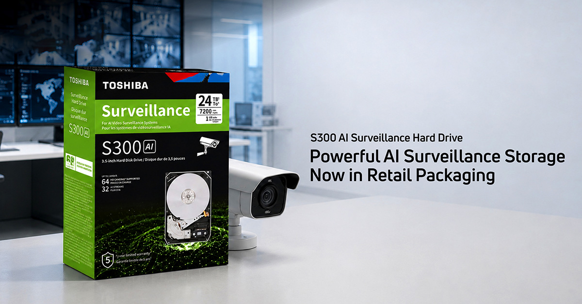 Toshiba brings S300 AI Surveillance Hard Drive to retail channels